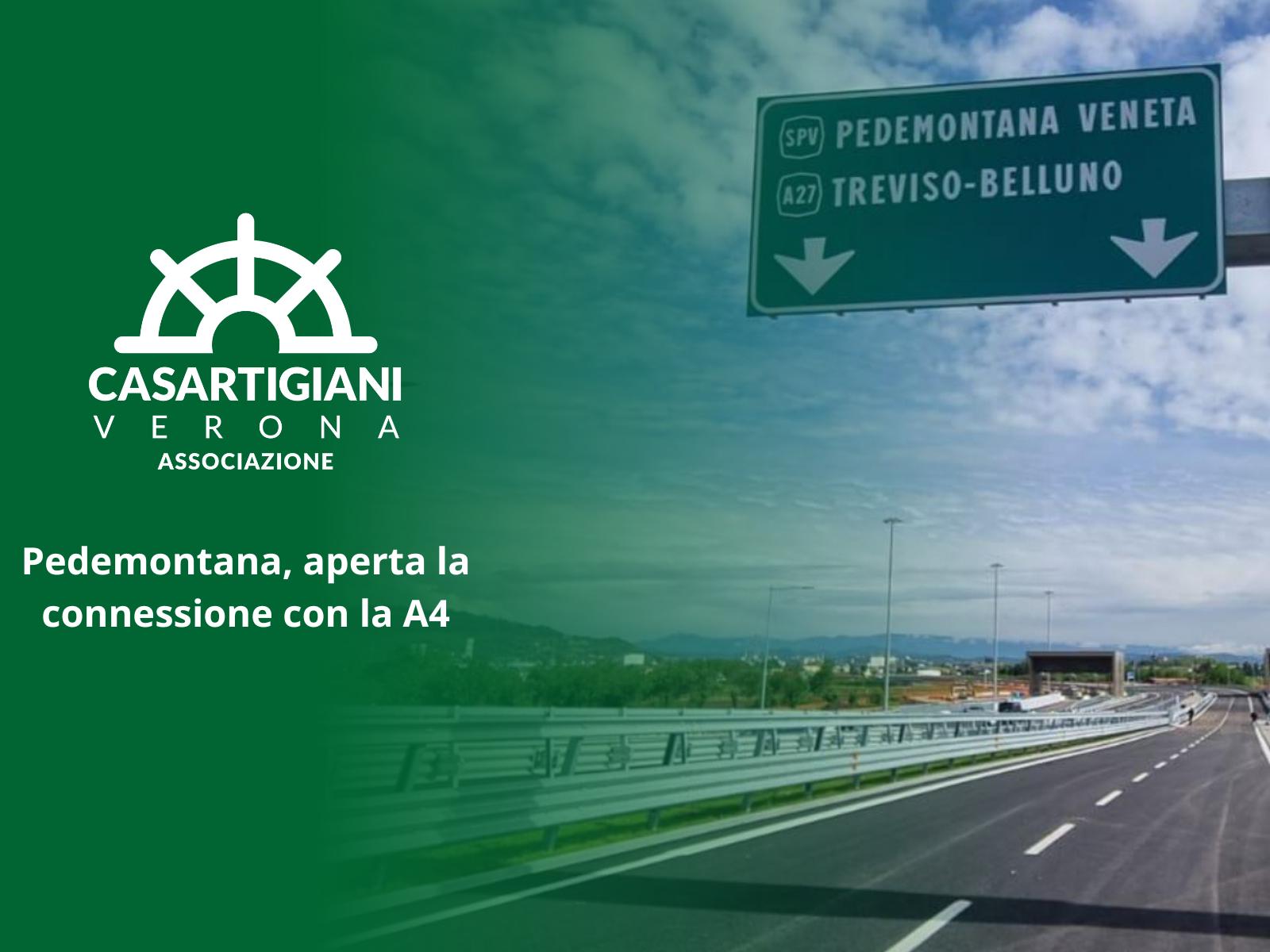 Pedemontana, aperta la connessione con la A4